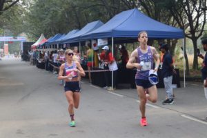 Carla Molinaro passing feed rtaiom IAU 50km championship