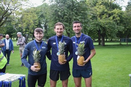 1st Mens team, Lothian RC. L-R Ryan Kirkland, Moray Pryde, David Wright.