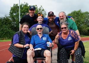 Matt Field and Support crew after Gloucester 24 hour , Pic Tom Malone