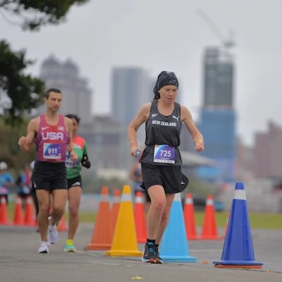 Fiona Hayvice competing-at the  IAU World 24-hour-Chanpionships at Taipei, December-2023 Pic IAU