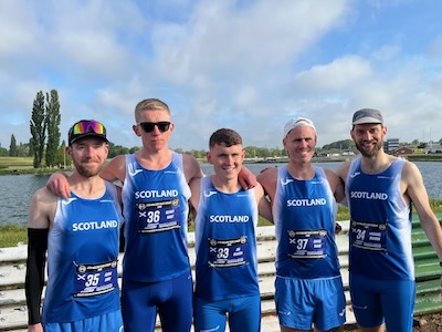 Scottish Mens team ACP 2025 Resized .l-r Adam Gray, Henry Hart, Joe Beaton, Dave Shaw, Michael Deason