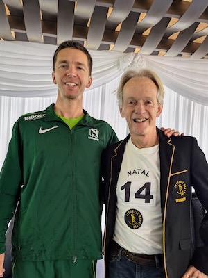 Alex Milne with Comrades legend & 9 time winner  Bruce Fordyce 