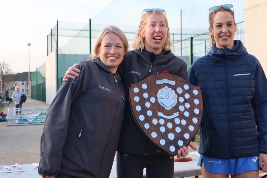 GB Wom Podium L-r Nicolle Funnell Katie Young, Jacqui Wilson. Pic John O'Regan