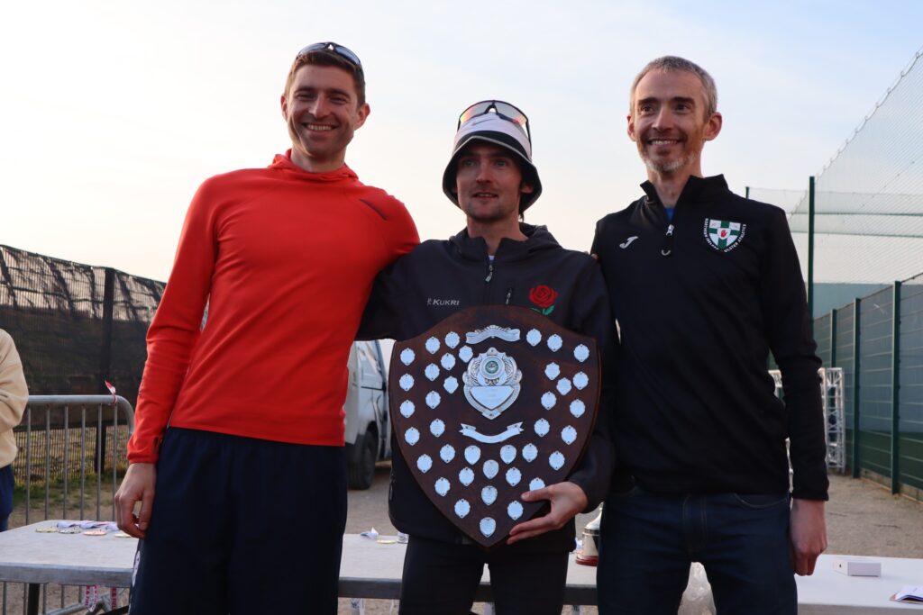 GB mens  100km Podium l-r  Tom Almond , Dave Barratt, Jarlath McKenna. Pic John O'Regan