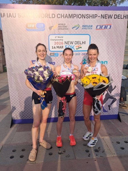 Women's podium IAU 50km Delhi Pic IAU.j